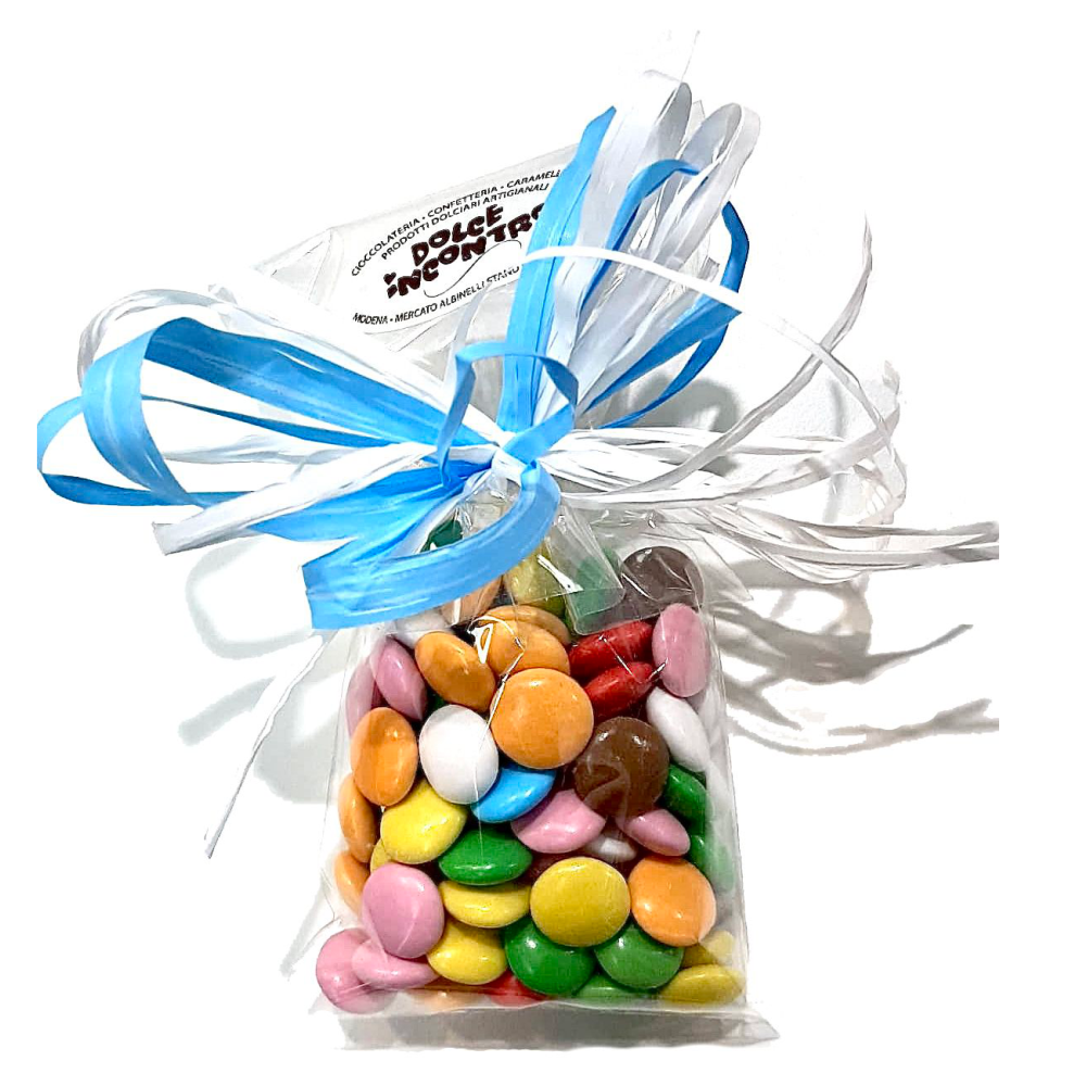 Conf. regalo bottoncini al cioccolato colori assortiti